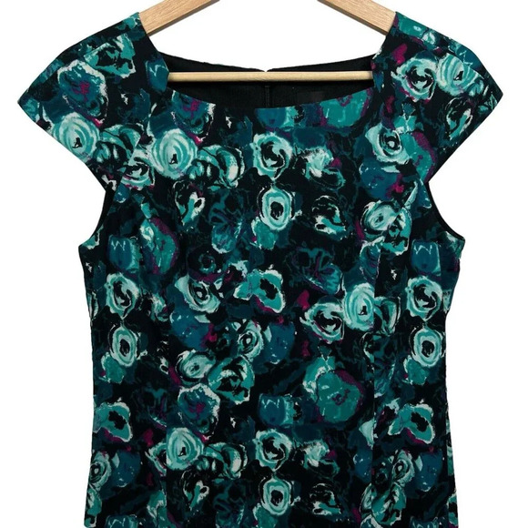 Saks Fifth Avenue Black Label Floral Multicolor Dress Women's Size 4 - Picture 2 of 9